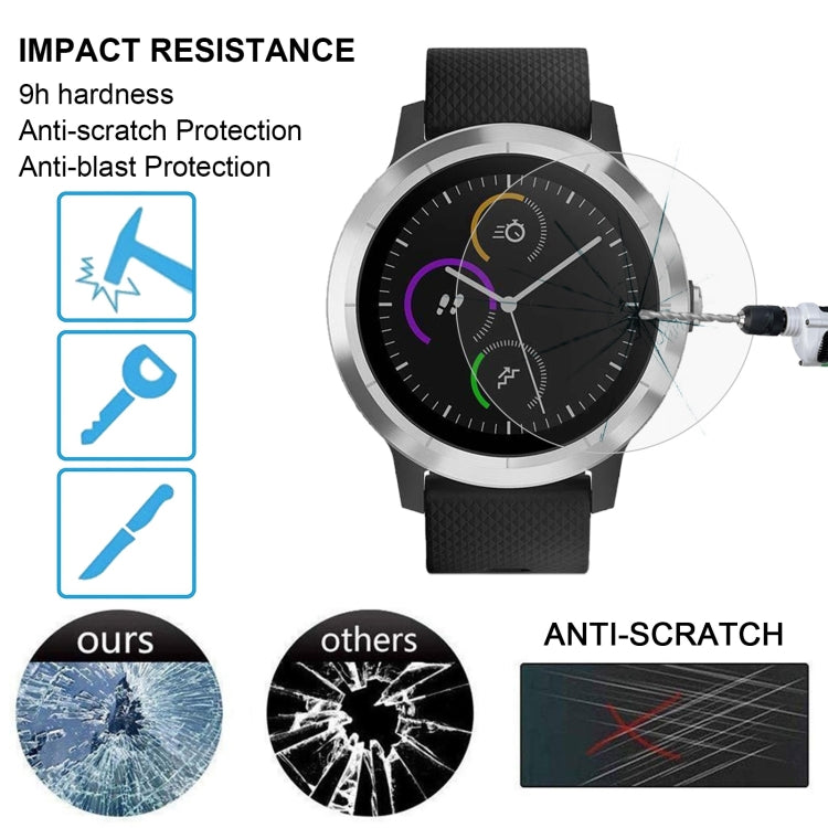Round smartwatch screen protector film, 9H anti-scratch and impact resistance