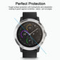 Round smartwatch screen protector film with smudge and stain resistant coating
