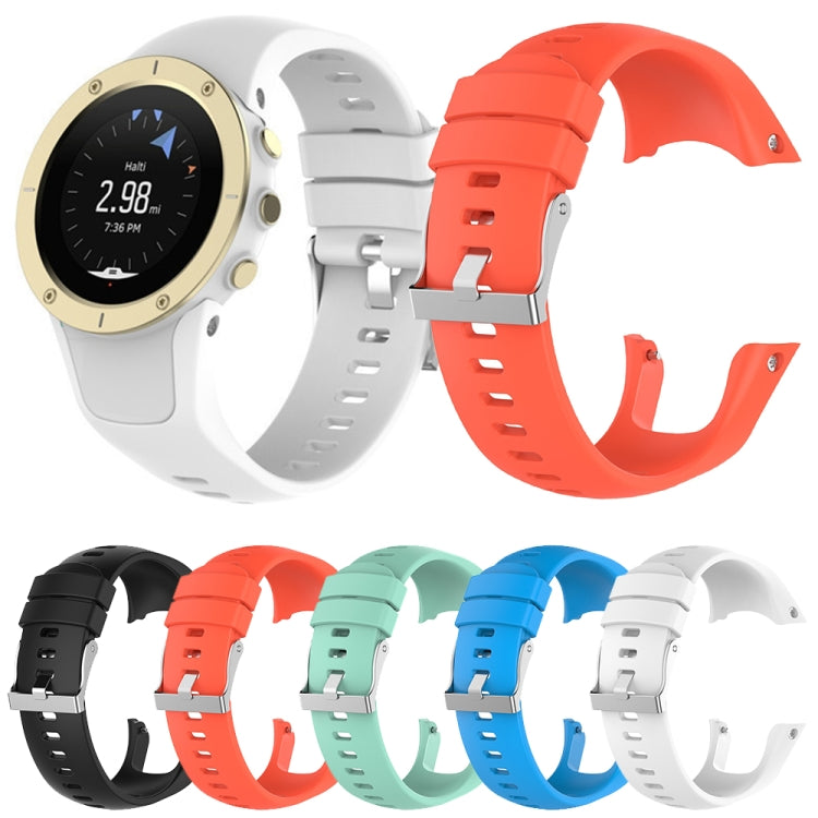 Silicone watch bands set in multiple colors with matching SUUNTO-style clasp.