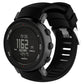 Black silicone watch band for SUUNTO Core ALU with clasp and adjustment holes
