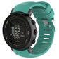 Teal silicone watch band for SUUNTO Core ALU with clasp and adjustment holes