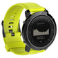Lime yellow silicone watch band with black buckle for SUUNTO Traverse smartwatch