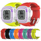 Silicone sport watch band set in multiple colors, perforated strap with pin buckle