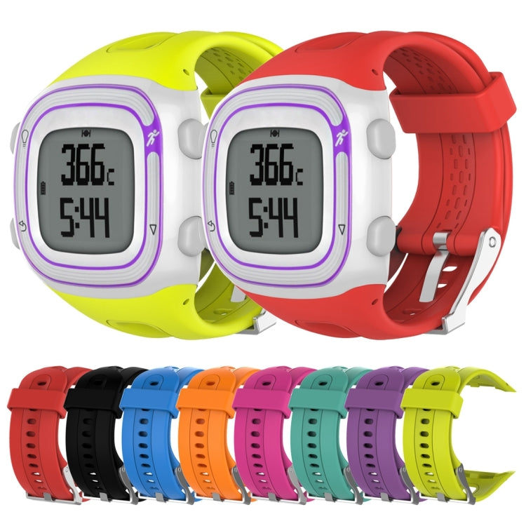 Silicone sport watch band set in multiple colors, perforated strap with pin buckle
