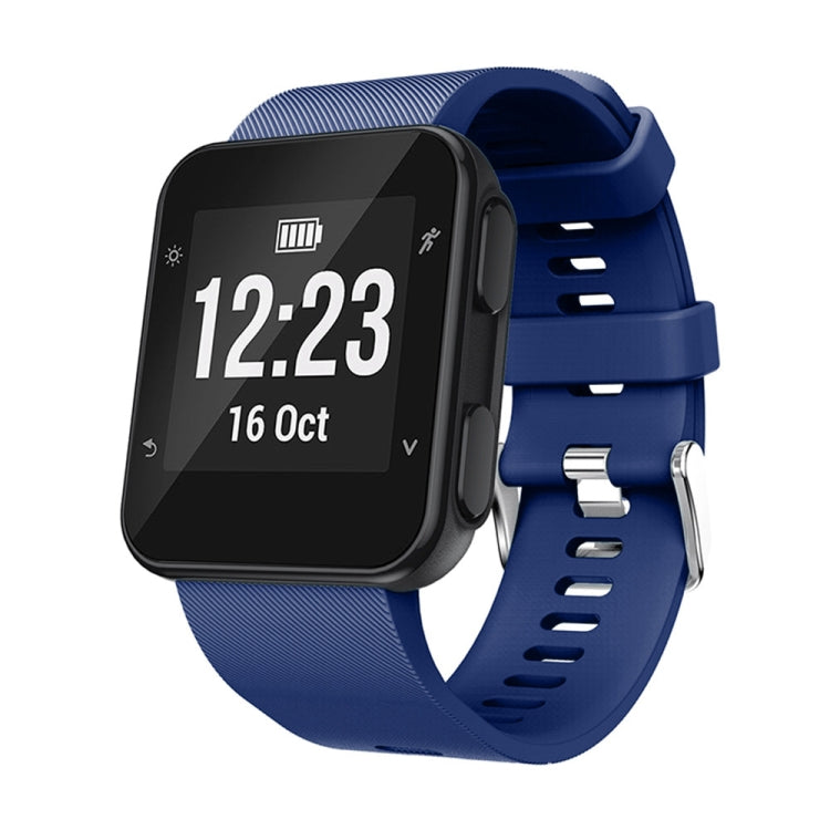 Silicone sport watch band for Garmin Forerunner 35 with blue strap and watch display
