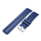 Blue silicone sport watch band for Garmin Forerunner 35 with metal buckle clasp