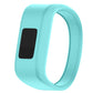 Mint teal silicone sport watch band with rectangular connector window
