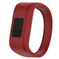 Silicone sport watch band, red with black attachment, large size