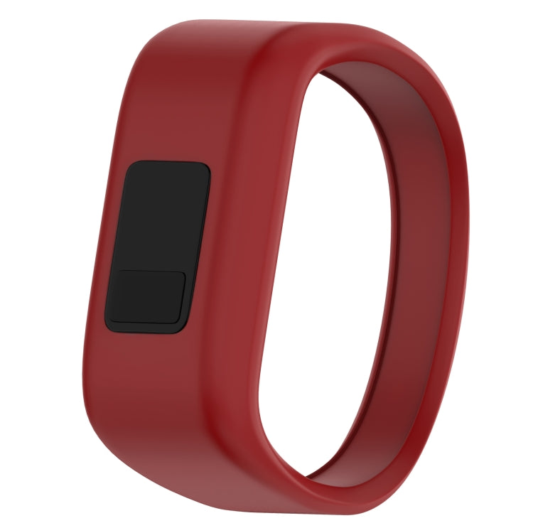 Silicone sport watch band, red with black attachment, large size