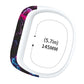 Purple galaxy-pattern silicone watch band size marking 5.7 in (145 mm)