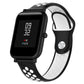 Double-color silicone sport watch band, black outer with white perforated strap