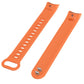 Orange silicone watch band straps with adjustable holes and loop ends