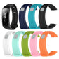 Silicone watch band assortment in white, mint, blue, black, and orange colors