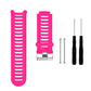 Pink silicone watch band with metal buckle and multiple adjustment holes