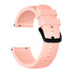 Light pink silicone watch band with textured strap ends and side buckle with holes