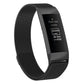 Black stainless steel mesh watch band with magnetic clasp and dark tracker