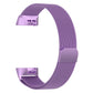 Light purple mesh watch band with magnetic clasp and metal connector pieces