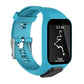 Teal silicone sport watch band with perforated strap and side adjustment holes