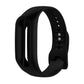 Silicone sport watch band, black with curved case back and clasp detail