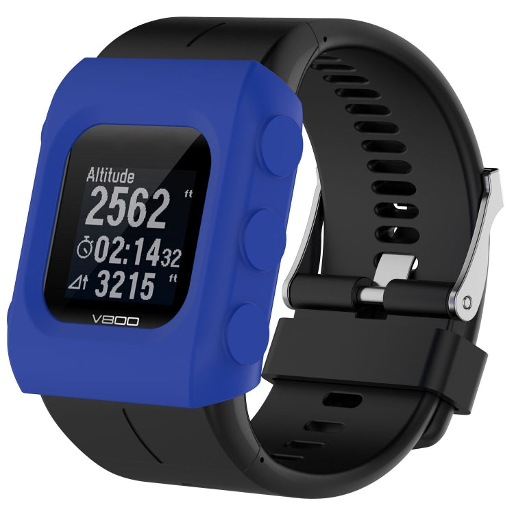 Blue silicone protective case for POLAR V800 watch