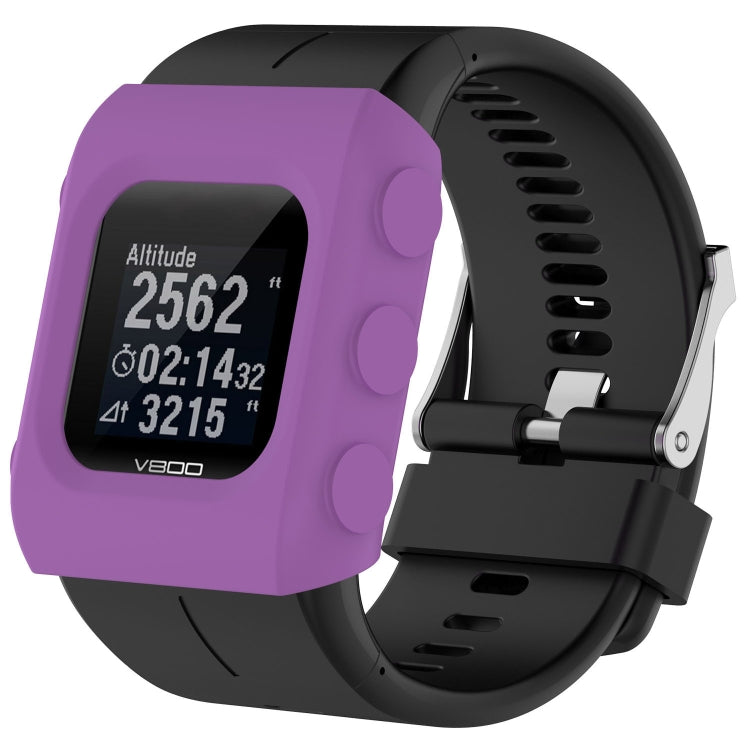 Purple silicone protective case for POLAR V800 watch