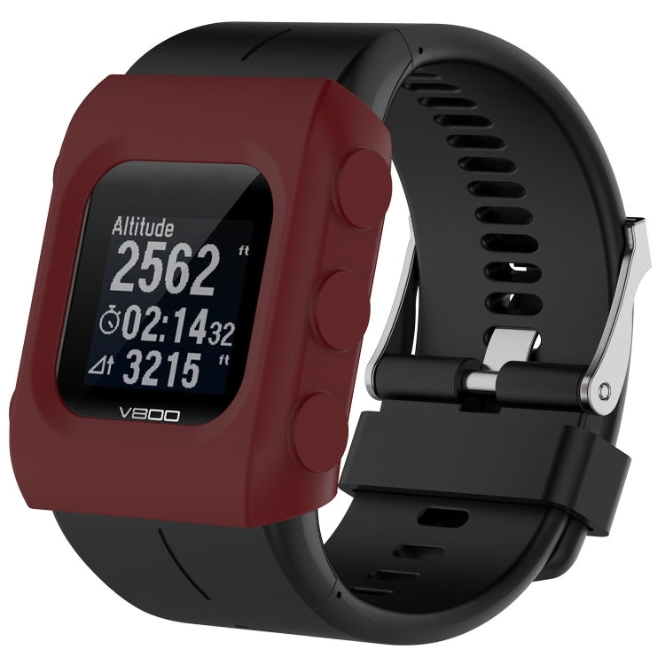 Wine red silicone protective case for POLAR V800 watch