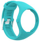 Mint green silicone sport watch band strap with buckle and vented design