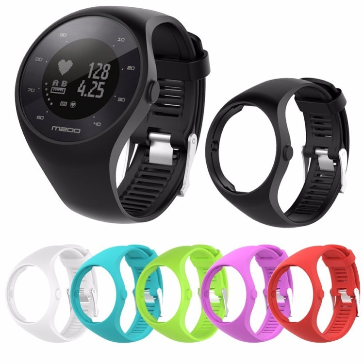 Black silicone sport watch band with adjustable clasp and vented strap