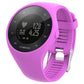 Purple silicone sport watch band with adjustable clasp and vented strap