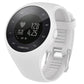 White silicone sport watch band with adjustable clasp and vented strap
