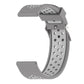 22mm double-color silicone sport watch band, light gray outer and gray perforated inner