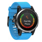 20mm silicone watch band in sky blue, perforated strap with quick-release pins