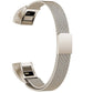 Champagne gold stainless steel mesh magnet watch band with folding clasp