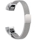 Stainless steel mesh watch band with magnetic connector and rectangular clasp