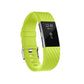 Adjustable sport watch band with diamond pattern, silicone, lime green with pin buckle.