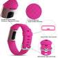 Adjustable sport watch band with diamond pattern, pink strap with metal buckle and strap holes