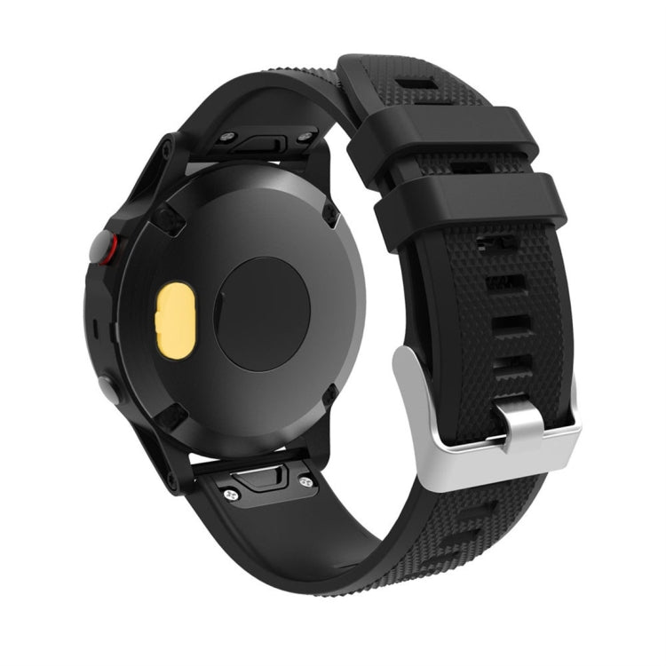 Charging port dustproof silicone stopper plug on smartwatch, yellow accent