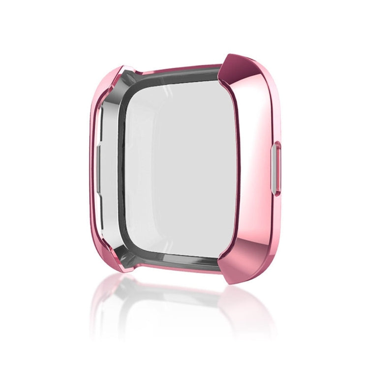 Soft TPU protective watch case for Fitbit Versa, pink rose bumper
