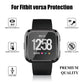 Black soft TPU protective watch case with clear front window for Fitbit Versa smartwatch