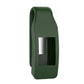 Green silicone clip button protective case for smartwatch, with window opening