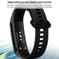 Black silicone wrist band with adjustable porous buckle and vent holes