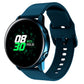 Smart watch band: dark blue silicone strap with electroplated buckle and multiple holes