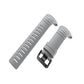 Grey silicone watch band for Suunto Core with pin buckle and strap holes