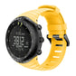 Silicone watch band for Suunto Core in yellow with metal clasp and buckle