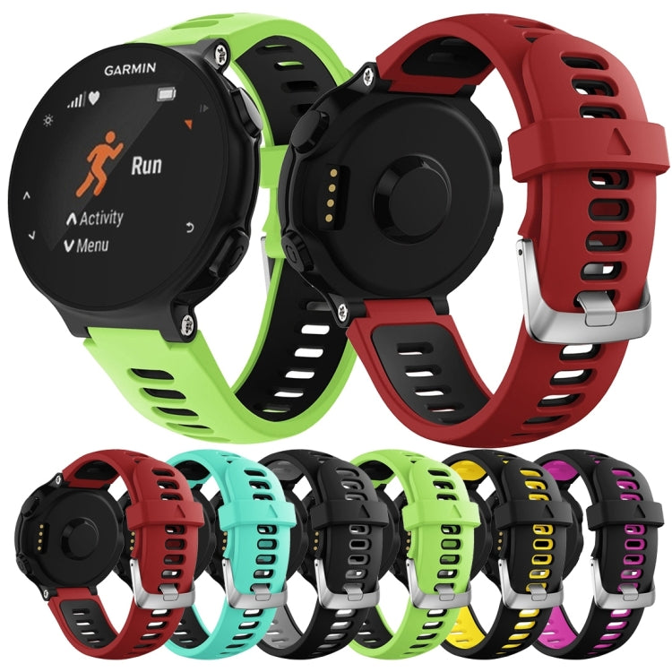 Silicone watch bands with buckle, multi-color set for Garmin Forerunner 735XT