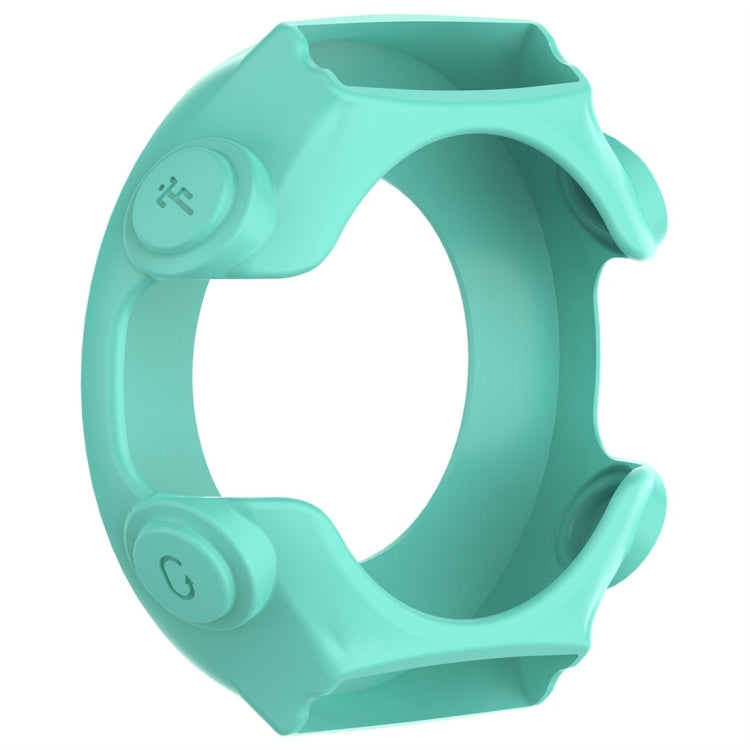 Silicone protective case for Garmin Forerunner 620, turquoise open frame with side controls