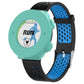 Silicone protective case for Garmin Forerunner 620, turquoise case with blue perforated strap