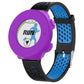 Silicone protective case for Garmin Forerunner 620, purple case with blue perforated strap