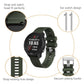 Green silicone watch band for Garmin Forerunner 245 with metal buckle and strap holes