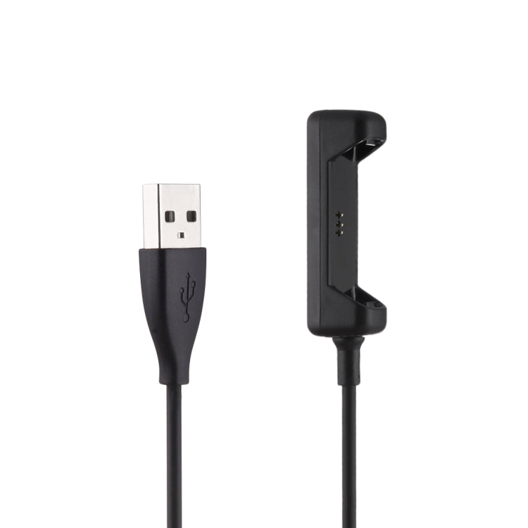 Black charging cable with USB-A plug and dock connector for tracker charging
